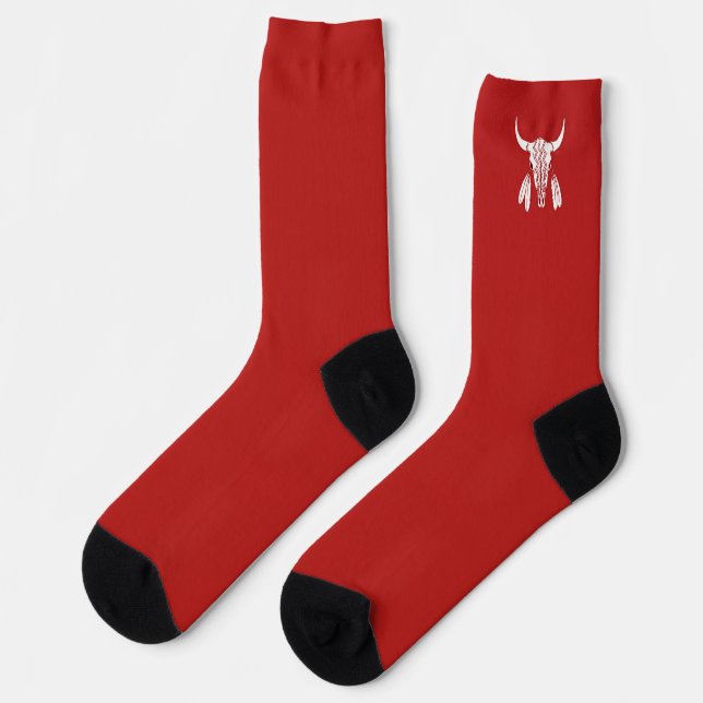 Red Ghost Dance Buffalo premium socks (Left)