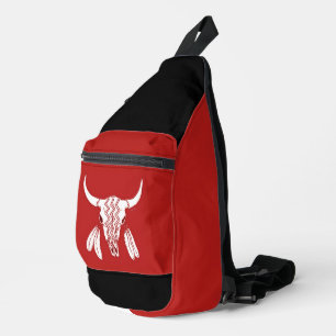 Red Ghost Dance Buffalo rb sling bag backpack