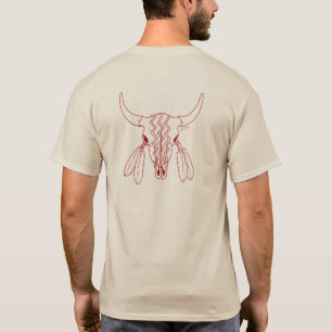 Red Ghost Dance Buffalo sand t-shirt back