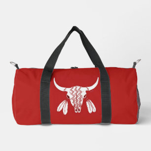 Red Ghost Dance Buffalo sm duffel bag