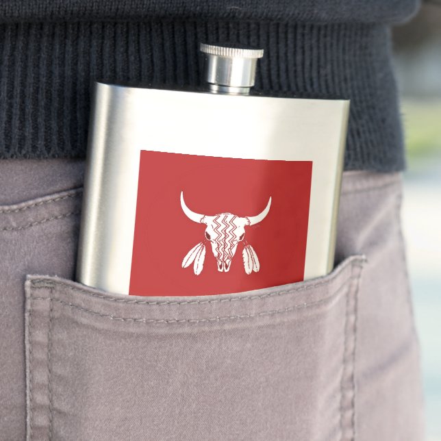 Red Ghost Dance Buffalo stainless steel flask (In Situ)