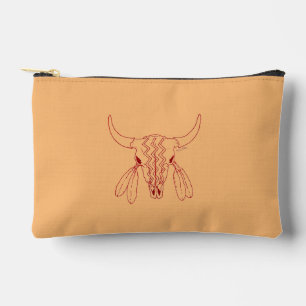 Red Ghost Dance Buffalo tan accessory bag pouch