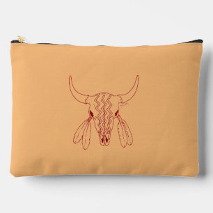 Red Ghost Dance Buffalo tan accessory bag pouch