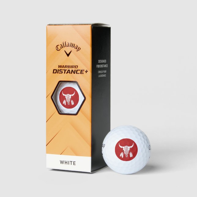 Red Ghost Dance Buffalo Warbird golf balls (Packaging)
