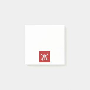 Red Ghost Dance Buffalo white note pads