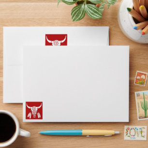 Red Ghost Dance Buffalo white standard envelopes