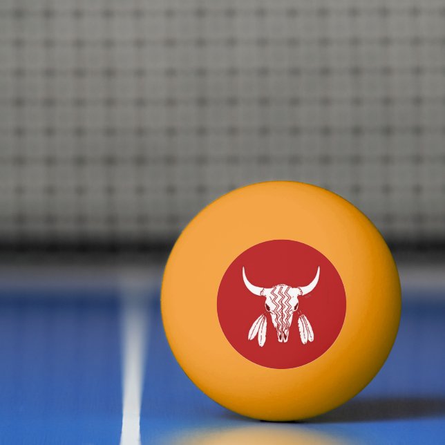 Red Ghost Dance Buffalo yg 1 star ping pong ball (Net)