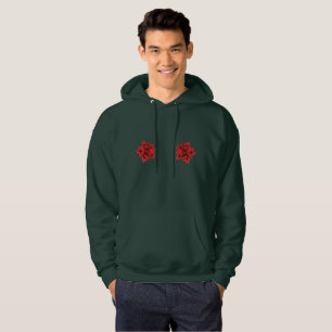 red gift bow mens hooded hoodie hoody sweatshirt