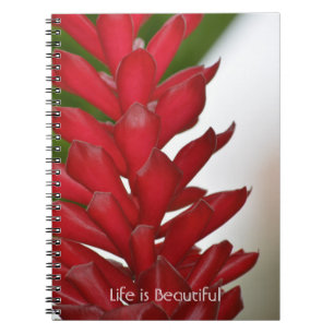 Red Ginger Floral Kauai (my photography) Notebook