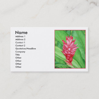 Red Ginger Watercolour Business Card