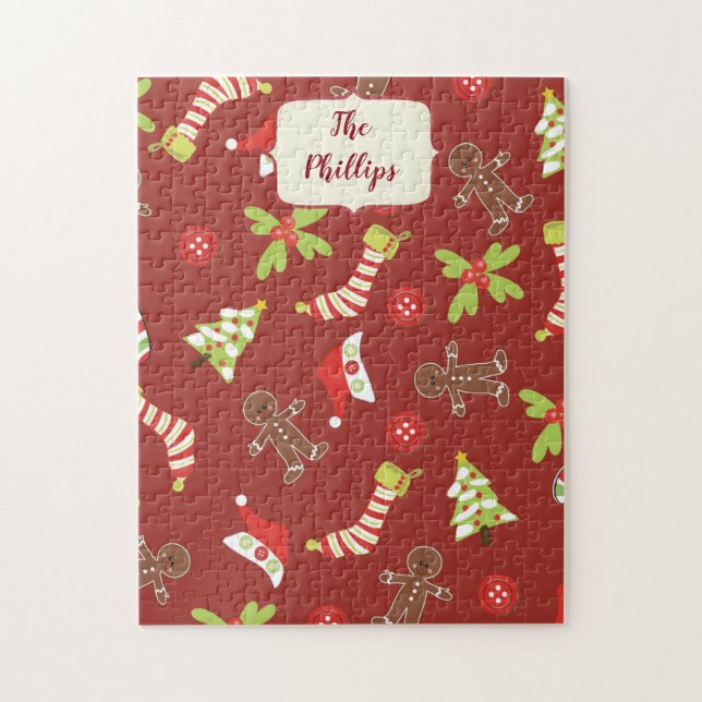 Red Gingerbread Man Glee Jigsaw Puzzle (Vertical)