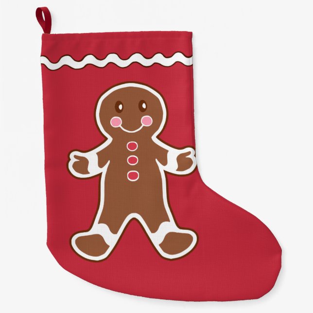 Red Gingerbread Stocking (Front)