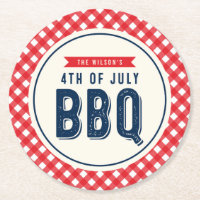 Red Gingham and Blue Fourth of July BBQ
