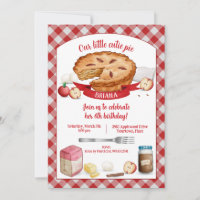 Red Gingham Apple Cutie Pie Birthday Party