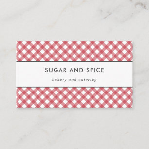 Red Gingham Business Card