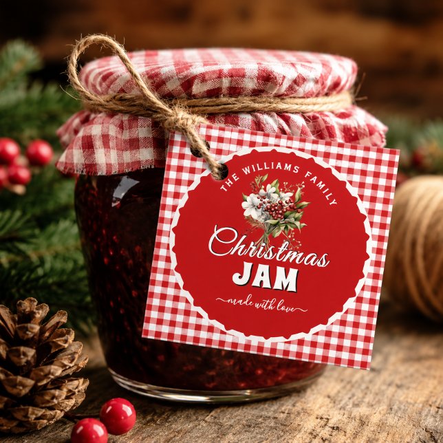 Red Gingham Christmas Jam Hang tag (Creator Uploaded)
