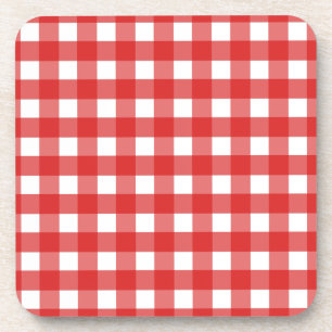 Red gingham coaster