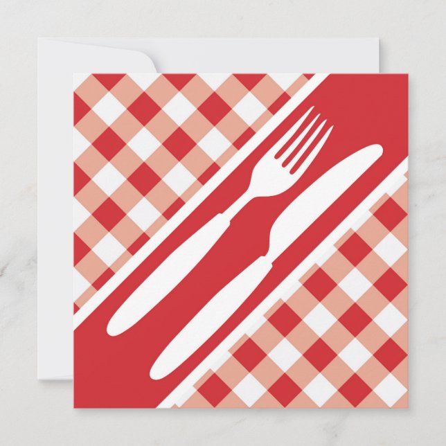 Red Gingham  & Cutlery (Front)