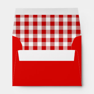 Red Gingham Envelope