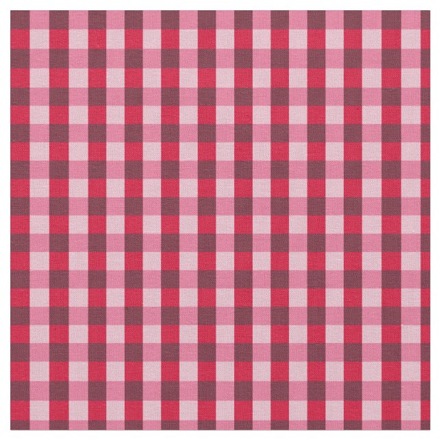Red Gingham Fabric (Close Up)