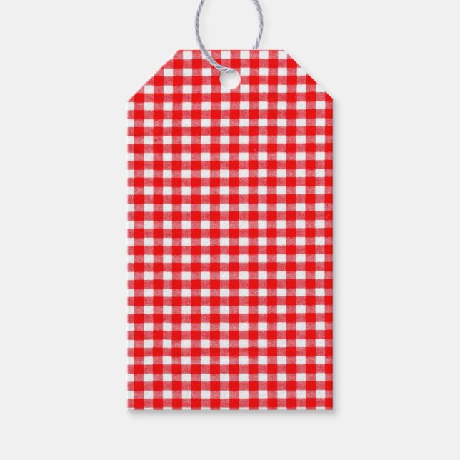 Red Gingham Gift Tag (Front)