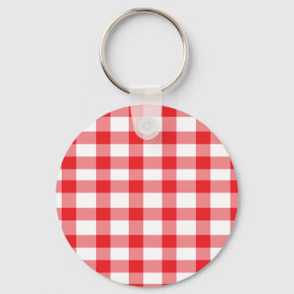 Red Gingham Key Ring