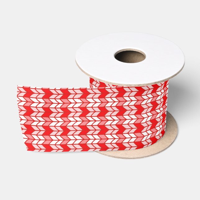 RED GINGHAM KNIT 3" Wide Satin Ribbon (Spool)