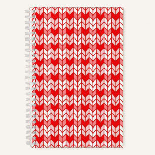 RED GINGHAM KNIT 5.5x8.5 Spiral Notebook 