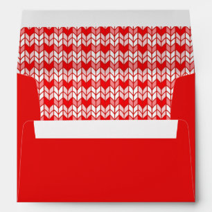 RED GINGHAM KNIT A7 Envelope (5x7 cards) / Red