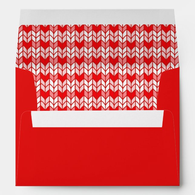 RED GINGHAM KNIT A7 Envelope (5x7 cards) / Red (Back (Bottom))
