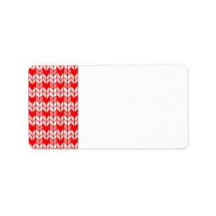 RED GINGHAM KNIT Address Labels