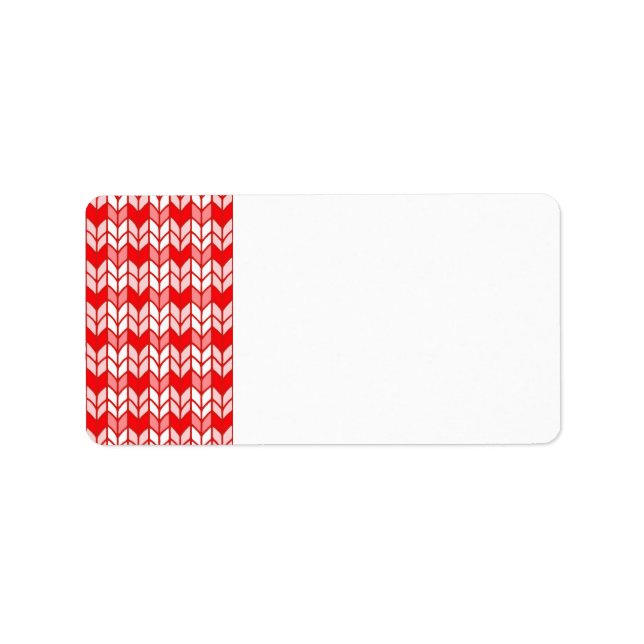 RED GINGHAM KNIT Address Labels  (Front)
