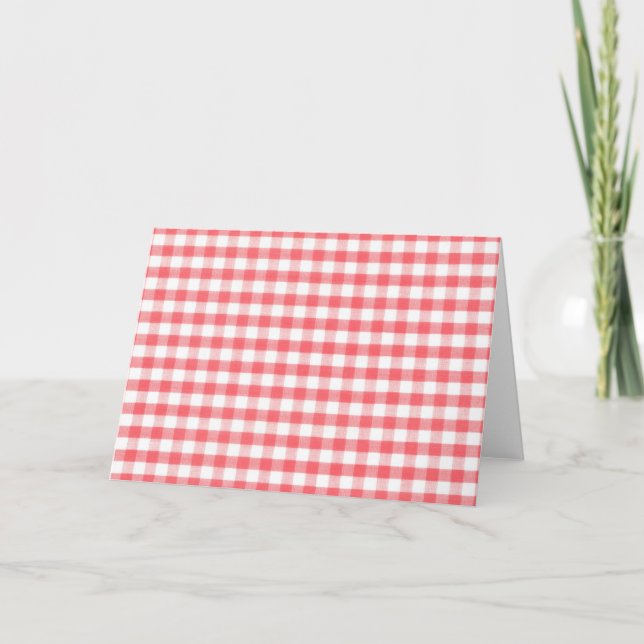 Red Gingham Pattern Card (Front)