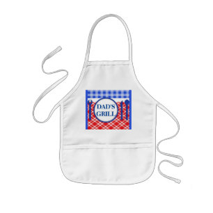 Red Gingham Picnic or Barbecue BBQ For Dad