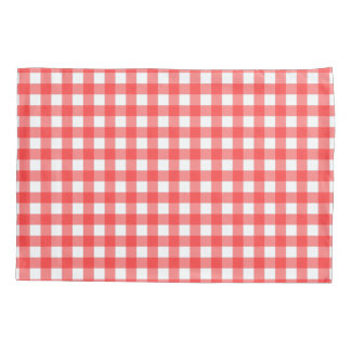 Red Gingham Pillowcase