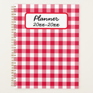 Red Gingham Planner
