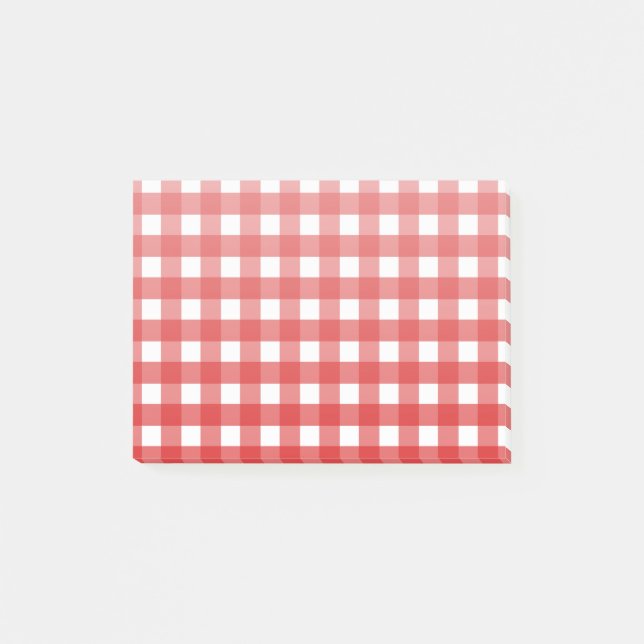 Red gingham post-it notes (Front)