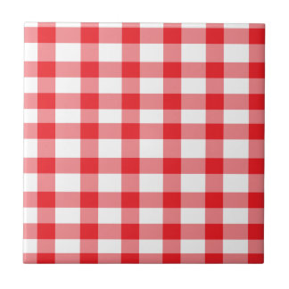 Red Gingham Tile