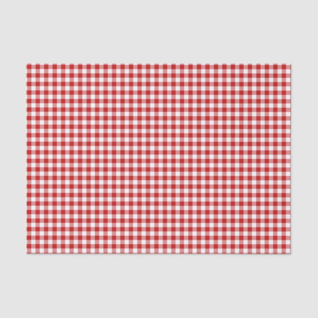 Red Gingham Tissue Paper (Front)
