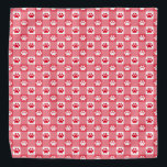 Red Gingham with Paw Prints Bandana<br><div class="desc">Pamper your pet with this timeless red gingham with paw prints patterned bandanna!</div>