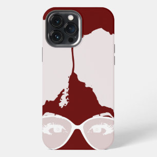 red Girl Big Afro White Sunglasses iPhone 13 Pro Max Case