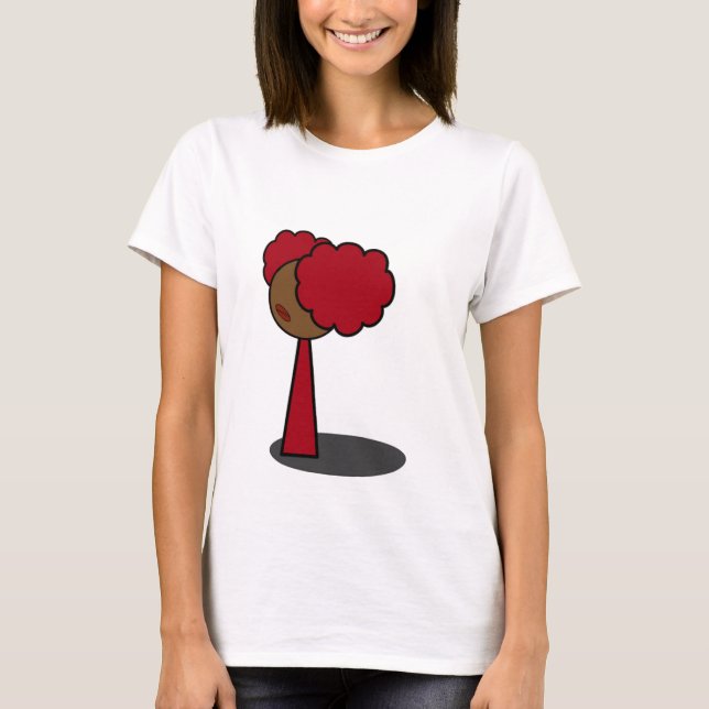 Red Girl Walking T-Shirt (Front)