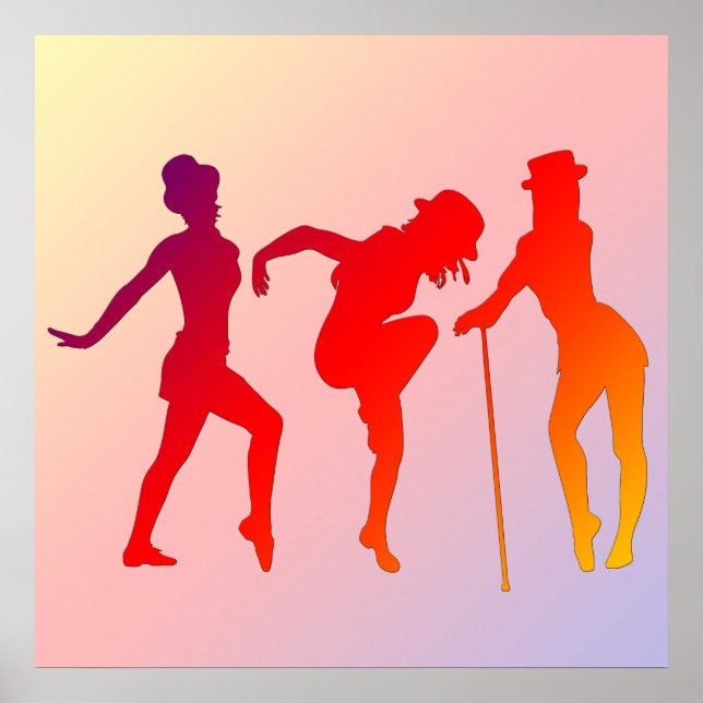 Red Girls Dancing Jazz Poster (Front)