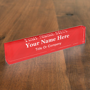 Red Glamour Nameplate