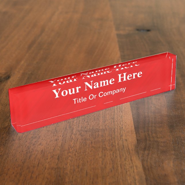 Red Glamour Nameplate (Side)
