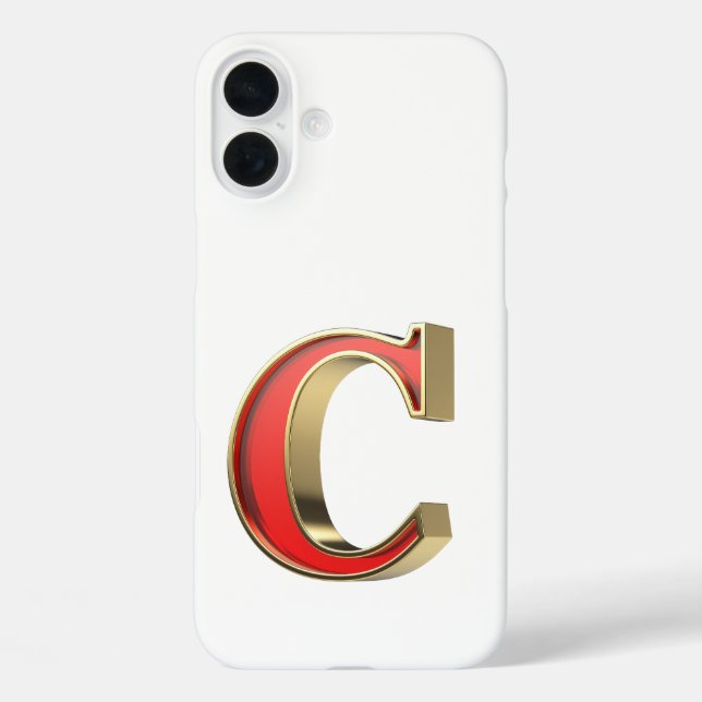 Red glass letter C Case-Mate iPhone Case (Back)