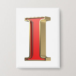Red glass letter I