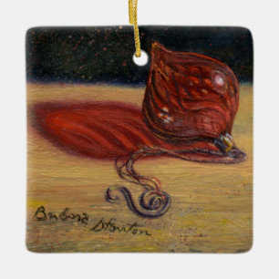 "Red Glass Ornament" Ornament