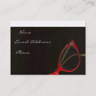 Red Glasses by Leslie Harlow - Customised Business Card