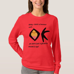 Red 'Gleam in Eye' Long Sleeve - Boomeranged T-Shirt